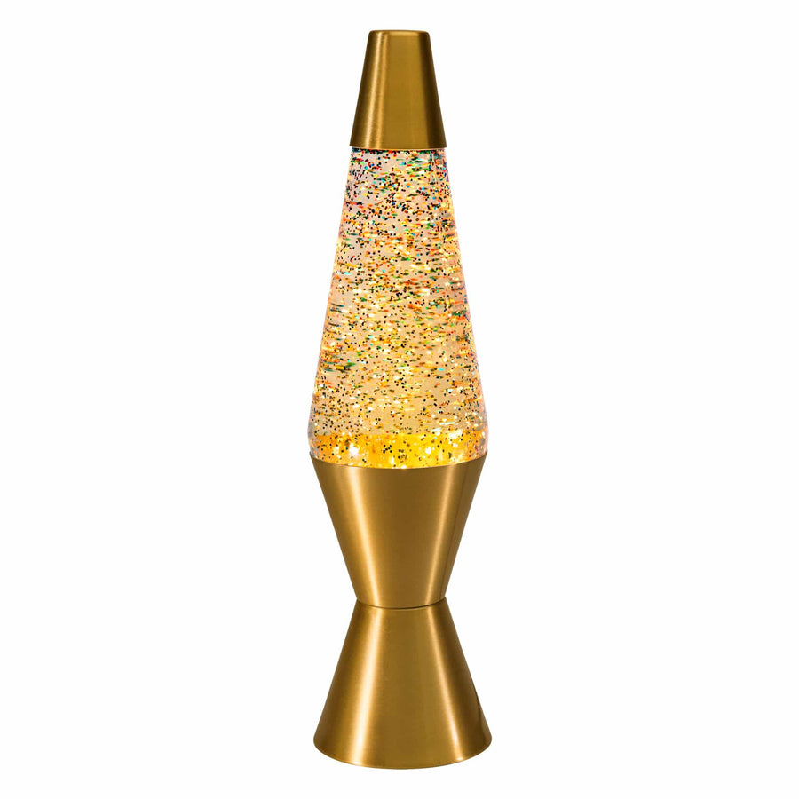 14.5″ LAMP RAINBOW GLITTER – CLEAR/GOLD V3
