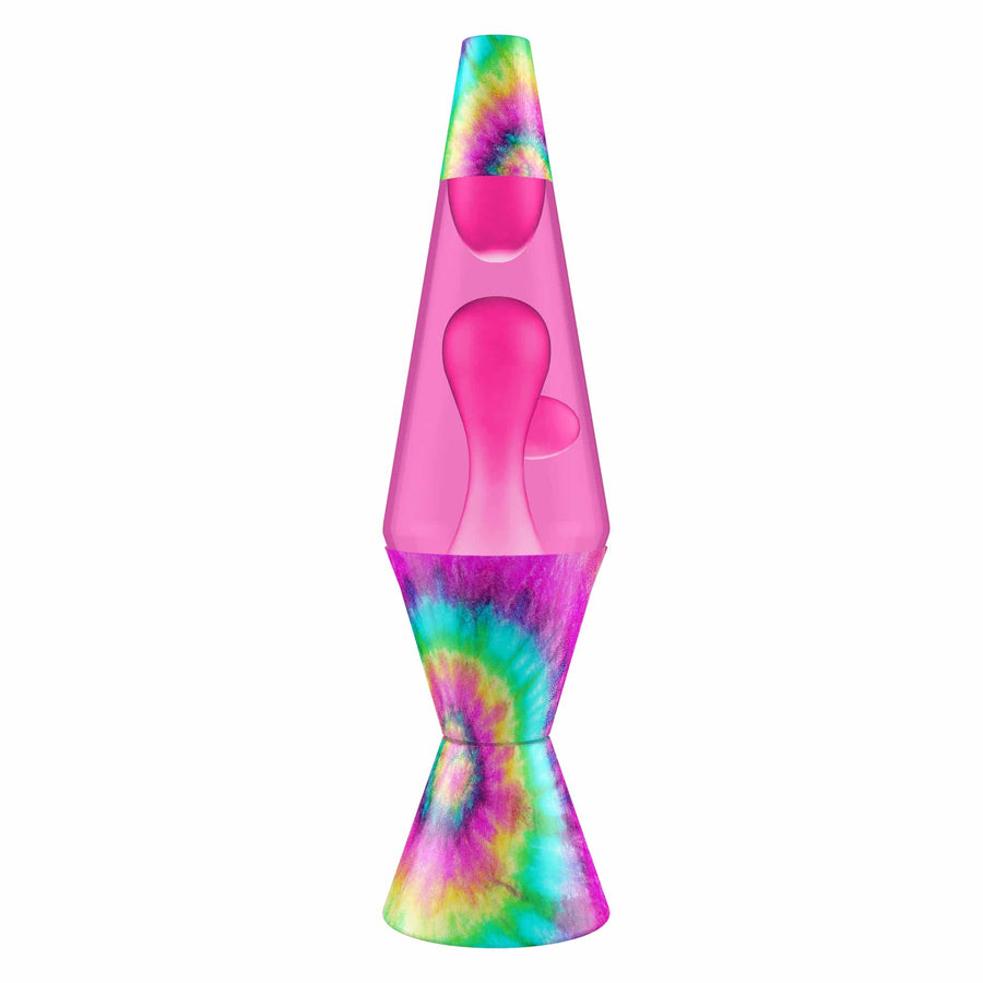 14.5″ LAMP – TIE DYE PINK SPIRAL H8